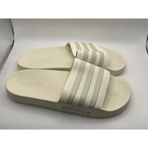 Adidas Cloudfoam Women white Slides Sandals Size 9